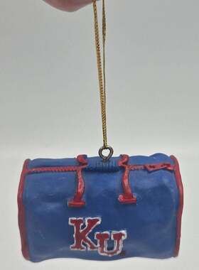 University of Kansas Jayhawks Duffle Bag Christmas Ornament